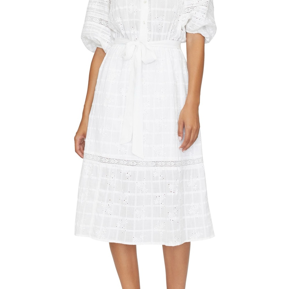 Sanctuary White Eyelet Midi Dress